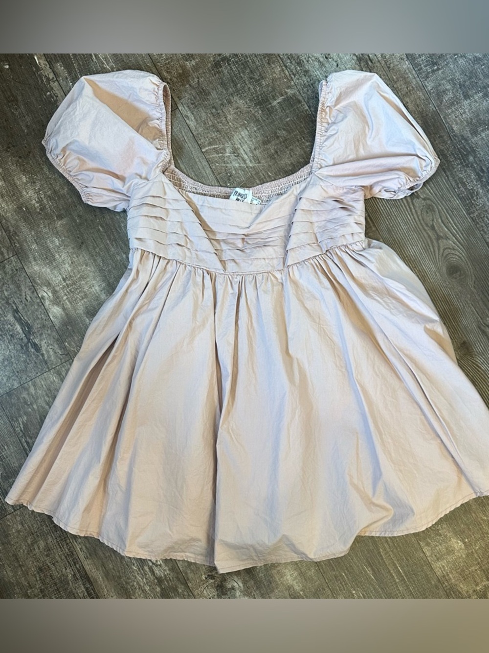 Princess Polly Dusty Pink Puff Sleeve Babydoll Dress Size 12